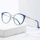 Woman Optical Eyeglasses Metal Legs and Acetate Rim Spectacles for Women Prescription Eyewear Glasses Frame Cat-Eye Style