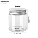 20pcs 30/50/60/80/100/120/150ml Empty Plastic Clear Cosmetic Jars Makeup Container Clear Jar Face Cream Sample Pot Container