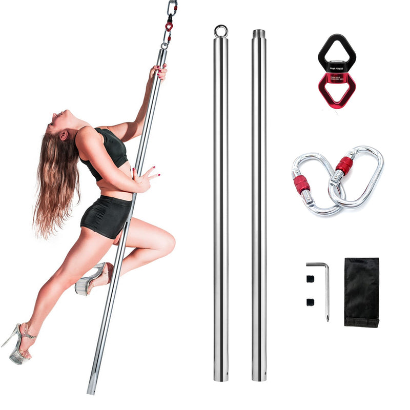 45mm Profesional Golden Stripper Pole Dance Spin Pole Extraíble Home Fitness Ejercicio Training Pole D POLE Kit Freeshipping