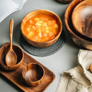 1Pc Handmade Acacia Wood Bowl Fruit Salad Bowl Small Rice Soup Bowl Kitchen Food Container Wooden Tableware Gift Dropshipping