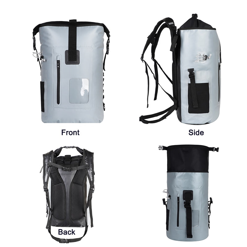 Bolsa seca enrollable de 30L, bolsa impermeable, bolsa impermeable resistente al agua, bolsa seca para Kayak, mochila seca para motocicleta, bolsa para balsa de barco al aire libre