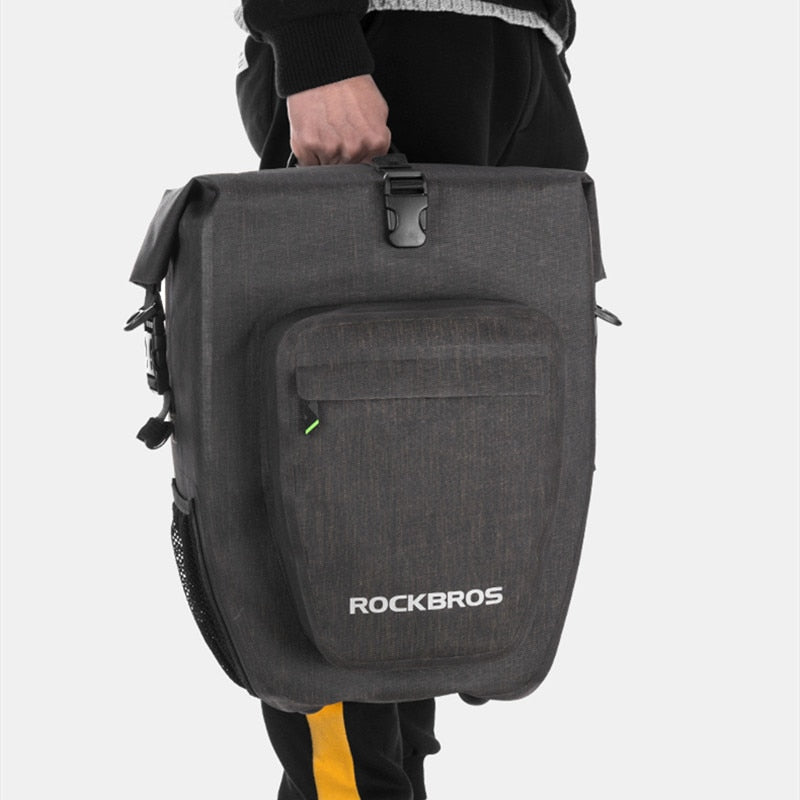 Bolsa de bicicleta impermeable ROCKBROS 27L, bolsa de viaje para ciclismo, cesta, estante trasero para bicicleta, asiento trasero, bolsas para maletero, alforja, accesorios para bicicleta MTB