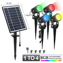1 TO 4 RGB Outdoor Solar Landscape Light LED IP65 Waterproof Solar Lamp Automatic On/Off Solar Wall Light Garden Patio Lawn Lamp