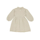HoneyCherry New Style For Autumn And Winter Girl's Dress Children's Hollow-out Long-Sleeved Dress Knitted Woolen Dress