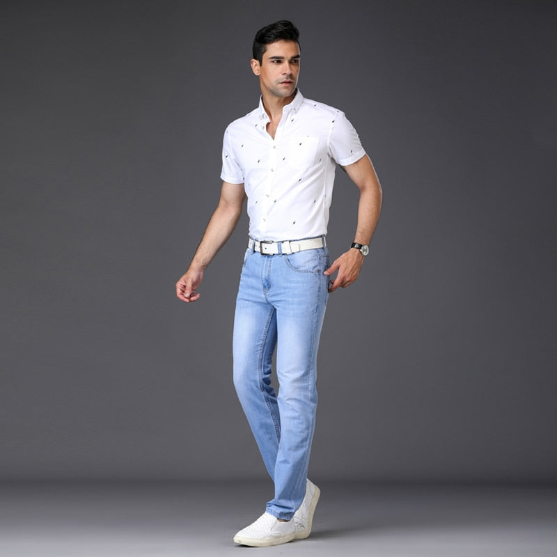 SULEE marca 2022 nueva moda Utr Thin Light hombres Casual verano estilo Jeans Skinny Jeans pantalones ajustados colores sólidos