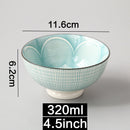 Japanese and Wind 4.5-inch Rice Bowl Ceramic Unglazed Anti-scalding Bowl European Simple Household Soup Bowl  High-legged