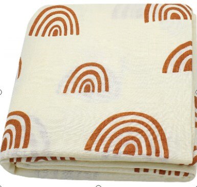 Muselina de bambú orgánico Swaddle 120 X 120 Manta de gasa de algodón Swaddle Mantas de bebé Recién nacido