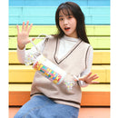 Sweet Candy Design Shoulder Bag Color Stripe Pu Women Clutch Bag Embroidered Letters Casual Crossbody  Bag Female Pouch 2021