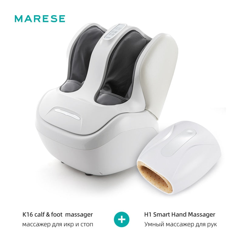 MARESE, máquina eléctrica para masaje de pantorrillas y pies, vibración Shiatsu, compresión de aire, rodillo de calor, masajeador de belleza para piernas K16