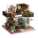 Cutebee DIY Dollhouse Kit Apartment Loft Wooden Miniature Doll Houses With Furniture LED Lights for Children Birthday Gift