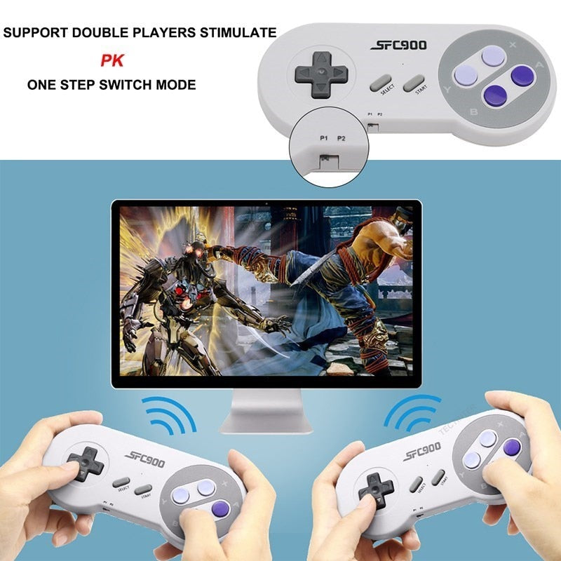 SF900 Video Game Console Hd TV Game Stick Wireless Controller Built in 5532 Games Handheld Game Player Gamepad For SNES For NES