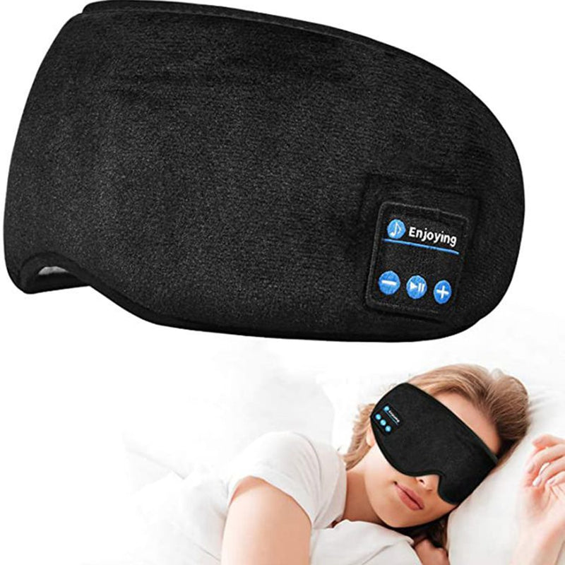Auriculares Bluetooth para dormir, máscara para los ojos, auriculares para dormir, diadema Bluetooth, auriculares de música inalámbricos cómodos y elásticos suaves