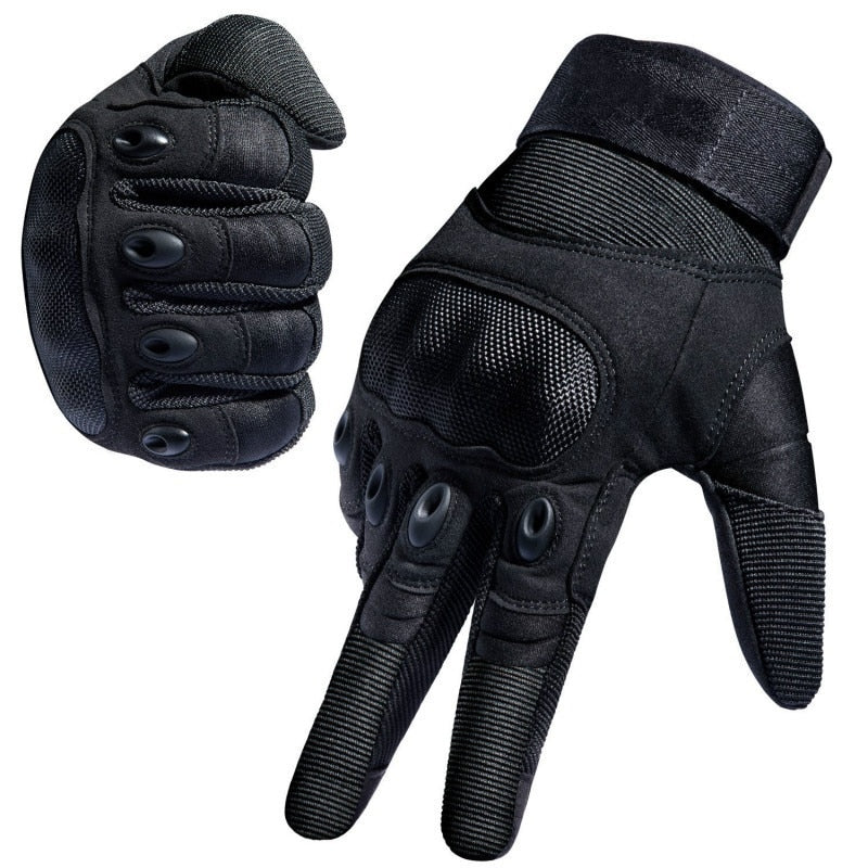 Guantes tácticos para nudillos al aire libre para hombres Guantes militares para disparar Airsoft Paintball Motocicleta Escalada y trabajo pesado