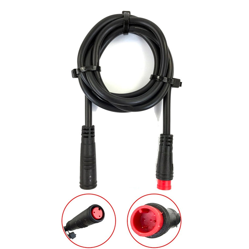 Julet 9mm Basisstecker 2 3 4 5 6Pin Kabel Wasserdichter Stecker für Ebike Bafang Display Pin Optionales Kabel Ebike Zubehör