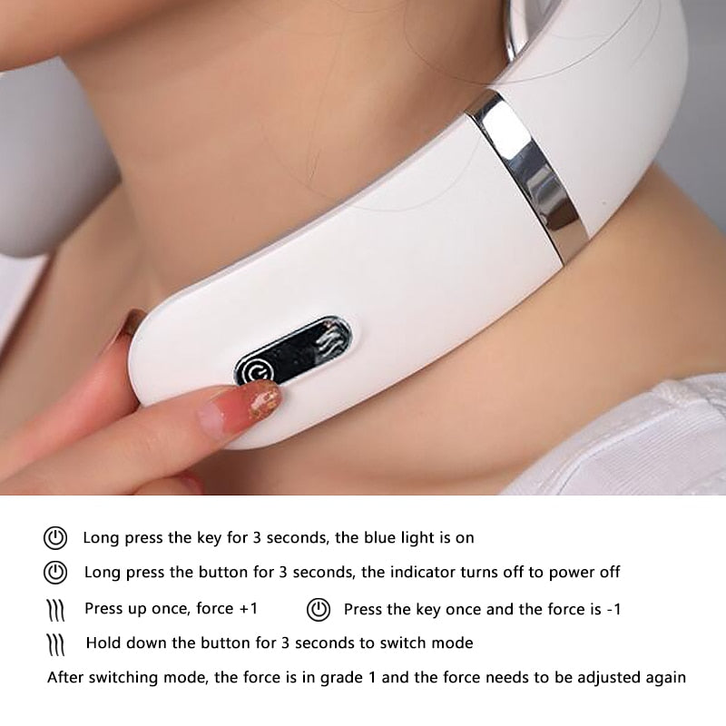 GENPIBEAR Smart Electric Neck Massager Shoulder Body Massager Low Frequency Magnetic Therapy Pulse Pain Relief Tool Health Care