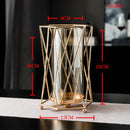 Golden Candle Holder Metal Candlestick Festival Wedding Dining Table Decoration Candle Accessory Desktop Candlesticks Home Decor