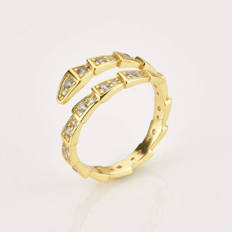 ANDYWEN 925 plata esterlina oro etapa circonita pavé serpiente anillo redimensionable 2020 Rock Punk moda joyería fina para mujeres europeas