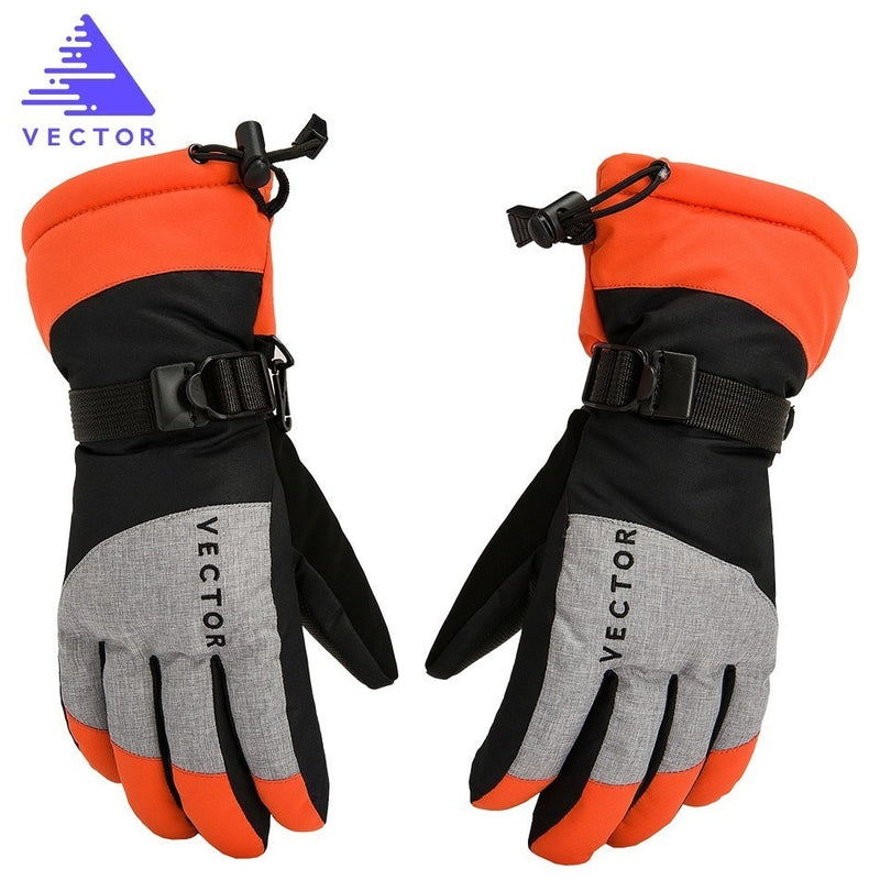 Extra Thick PU Palm Ski Gloves Winter Snow Outdoor Sport Women Men Warm Snowmobile Motorcycle Windproof Waterproof Snowboard