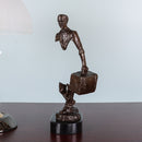 Famoso Bruno Catalano, estatua de viajero de bronce, escultura abstracta de viaje para hombre, figurita masculina, arte coleccionable, decoración del hogar