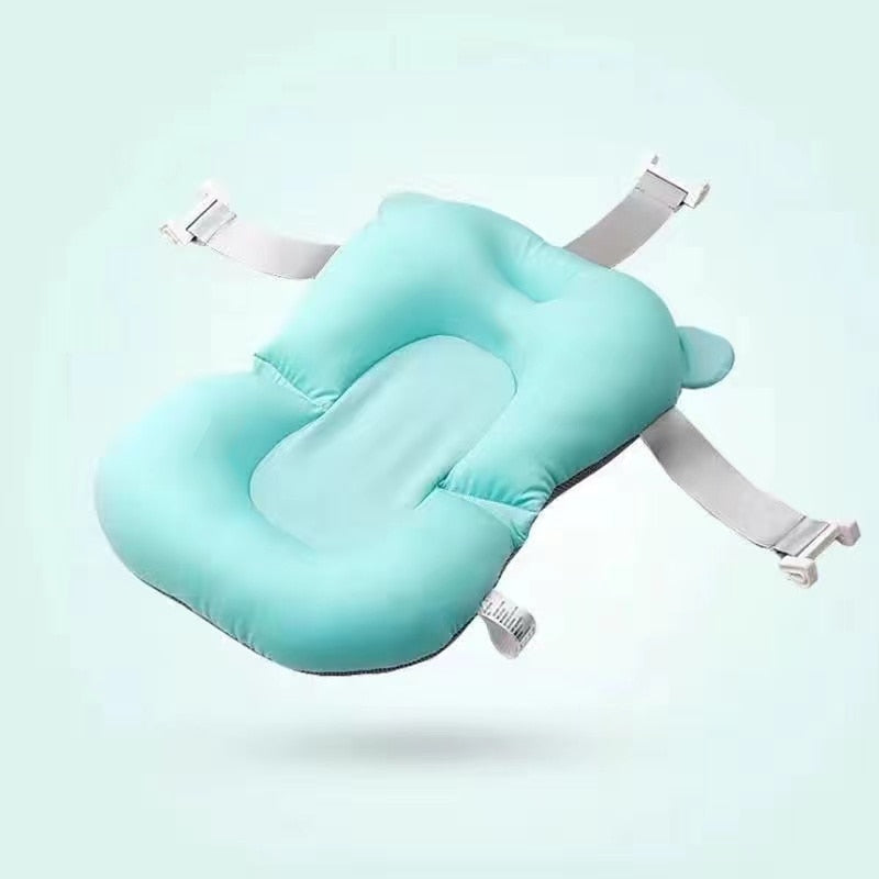 Bañera antideslizante portátil para bebé, 1 unidad, cojín de aire para recién nacido, cama/silla/estante para Baby Shower, almohadilla de baño para bebé con dibujos animados de animales bonitos