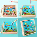 Kinder Holzspielzeug Magnetische Spiele Angeln Spielzeug Spiel Kinder 3D Fisch Baby Kinder Lernspielzeug Outdoor Lustige Jungen Mädchen Geschenke