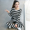 Autumn Thin 2pieces Pyjamas Set Women Sleepwear Lovely Home Suits 2021 Round Neck Girls Teacup SleepwearLong Sleeve Pajamas