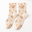 Nuevos calcetines con estampado de animales Kawaii, calcetines bonitos de estilo coreano para mujer, calcetines de algodón con dibujo de gato y Panda para mujer y niña, calcetines meias mulher skarpety sox
