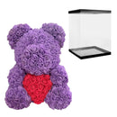 Gifts for Mom Rose Bear 25Cm/40Cm Artificial Flowers Rose Teddy Bear Wedding Anniversary Birthday Gifts for Her Girlfriend Women