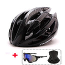 Men Women Road Bike Helmet with Sunglasses Ultralight Bicycle Racing Sports Helmets Adjustable Integrally-molded Cycling Helmet