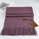 2022 Winter Cashmere Scarf Women Thick Warm Pashmina Shawls Wraps Solid Color Tassel Lady Blanket Echarpe Bufanda Hijab