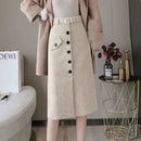 Winter Winter Skirts 2021 Fall Winter Elegant Korean Skirt High Waist Casual Office Ladies Skirt Plus Size Clothes Bottoms