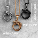 Ouroboros serpiente dragón hombres collares largos colgantes cadena Hip Hop para niño hombre Acero inoxidable joyería creatividad regalo al por mayor