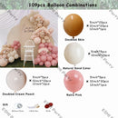 Doubled Dust Pink Boho Wedding Engagement Decoration Chrome Rose Gold Nude Balloons Garland Ballon Arch Global Birthday Decor