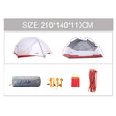 BSWolf 2 Persons Camping Tent Ultralight 20D 380T Nylon Double Layer Waterproof Backpacking Tent for Hiking Travel with free mat
