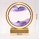 Pintura de arena movediza de descompresión de arte LED, decoración de reloj de arena, rotación de 360 ​​grados, pintura de arena decorativa única