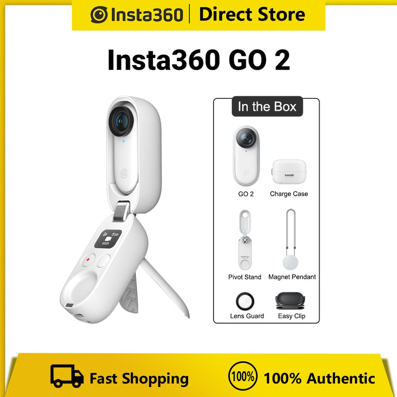 Mini cámara de acción Insta360 GO 2 para IPhone y Android Go2, la minicámara portátil más pequeña para hacer videos Vlog como Gopro
