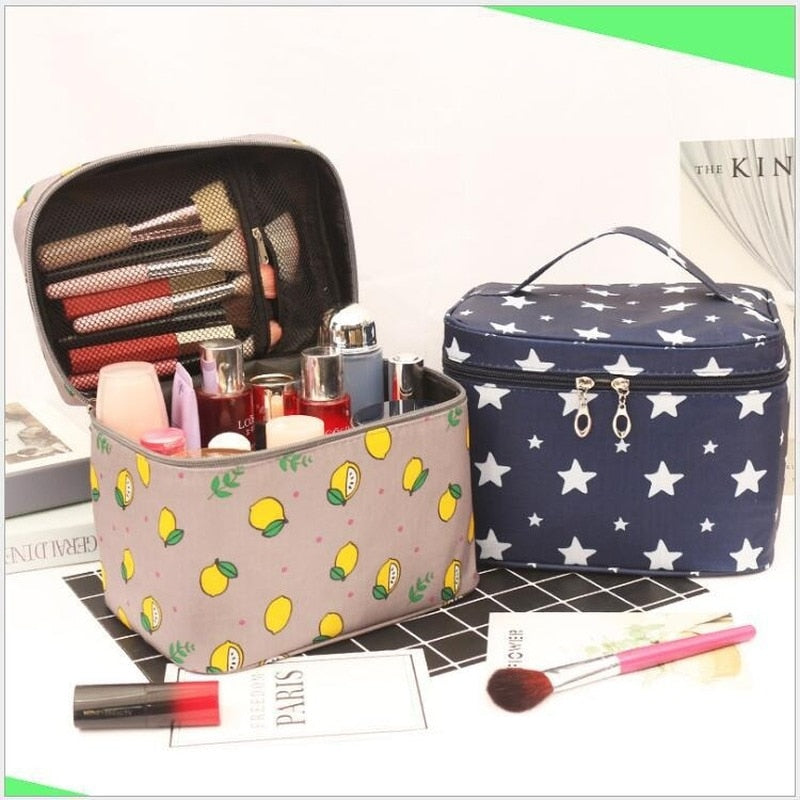 Travel Waterproof Portable Women Makeup Bag High Capacity Toiletries Organizer Storage Cosmetic Cases Zipper Wash Beauty Pouch