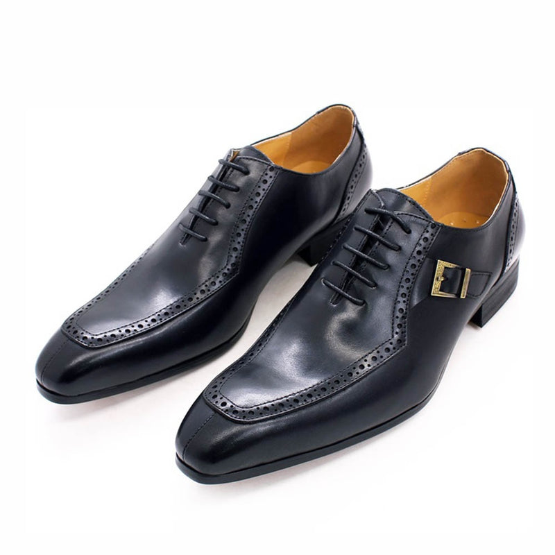 Luxus Leder Herren Design Kleid Schuh Büro Business Hochzeit Formelle Schuhe Braun Schnürschnalle Spitzschuh Oxford Schuhe für Herren