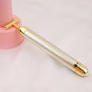 24k Gold Vibration Facial Slimming Face Beauty Bar Pulse Firming Facial Roller Massager Lift Skin Tightening Wrinkle Stick