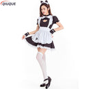 Black Lolita Dresses Maid Outfit Cute Cat Cosplay Costume Women Suit Apron Dress Halloween Costumes