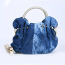iPinee New Women Denim Bags Sweet Blue Pattern High Quality Handbags With Diamond Ladies Tote Bag Messenger Bags