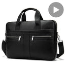 Genuine Leather Business Messenger Women Men Bag Tote Briefcase For Documents A4 Shoulder Handbag Male Female Laptop Brief Case