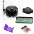 32W 35000RPM Juego de máquina de taladro de uñas con banda de lijado Juego de máquina de manicura de fresado profesional con juego de brocas de uñas