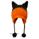 BomHCS Cute Fox Ears Beanie Winter Warm 100% Gorro de punto hecho a mano