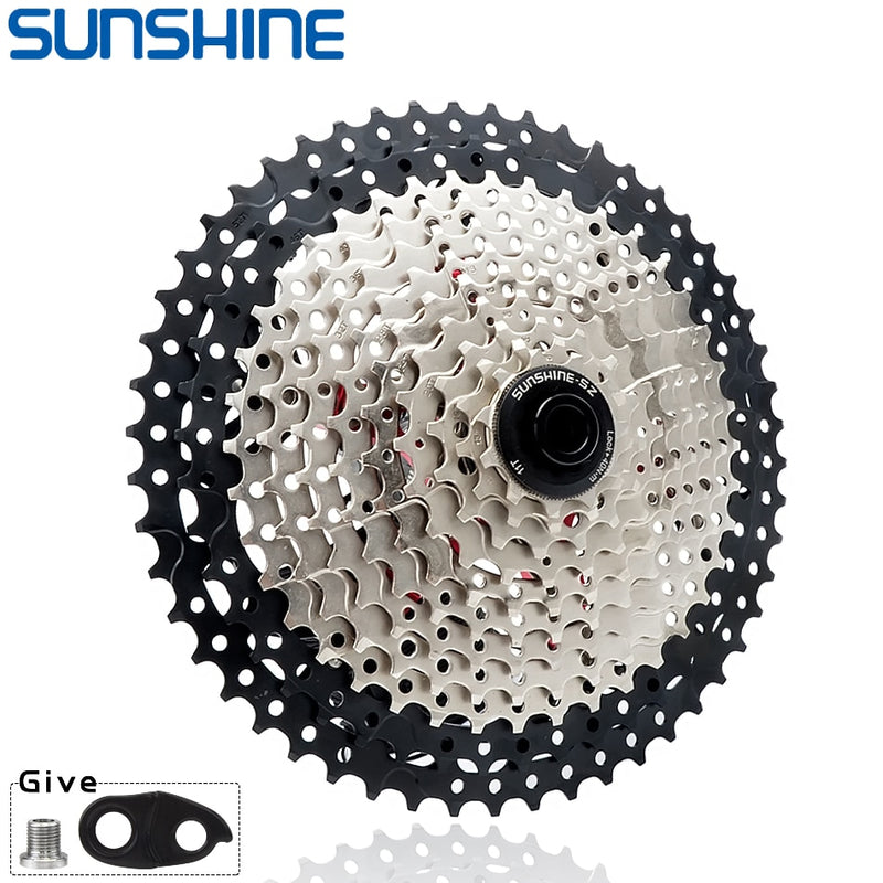 SUNSHINE Fahrradkassette 8/9/10/11/12Speed ​​Freilauf 32/36T/40T/42T/46T/50T/52T Ritzel HG Struktur Schwungrad Für SHIMANO/SRAM