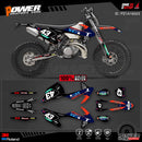PowerZone Custom Team Graphics Hintergründe Aufkleber 3M Aufkleber Kit für KTM SX SXF MX 16–18 EXC XCW Enduro 17–19 125 bis 500 cc 23