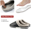 Men shoes 2021 Home Slippers men leather Memory Foam Indoor slippers for men Non-Slip Warm Winter House Adult slipper plush