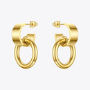 ENFASHION Curved C Circle Drop Earrings For Women Gold Color Stainless Steel Geometric Earings Fashion Jewelry 2020 Gifts E1183