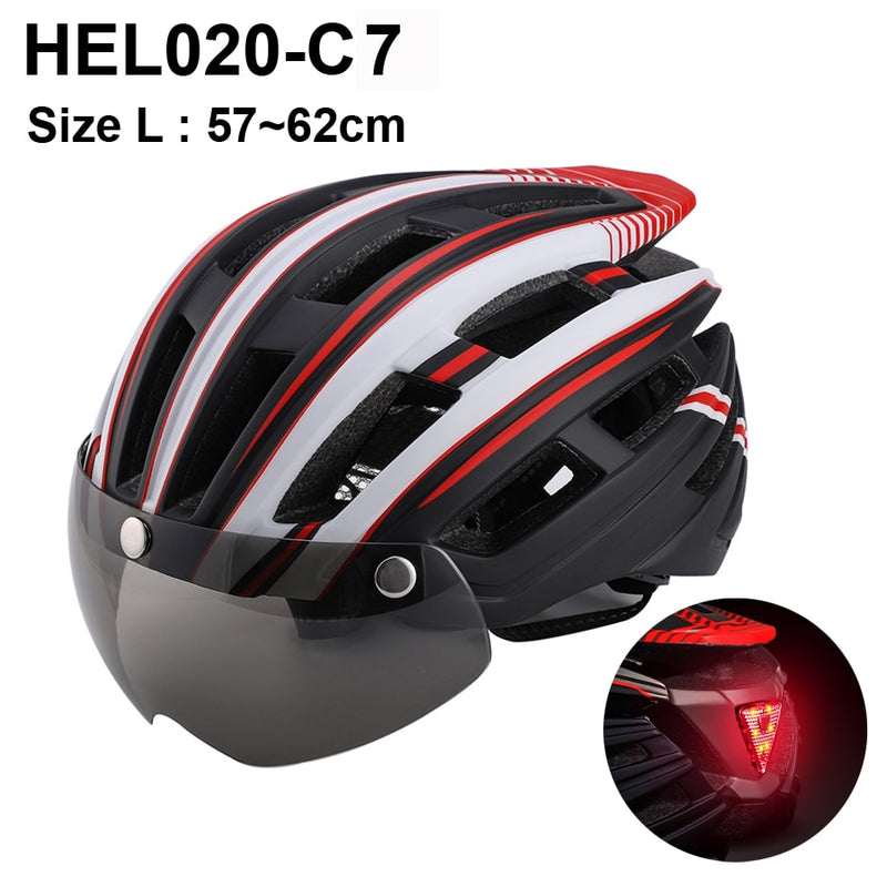 Electric Scooter Helmet With LED Rear Light Adult Cycling Helmet For MTB Road Bike Bicycle Ski Downhill Skateboard Night Riding