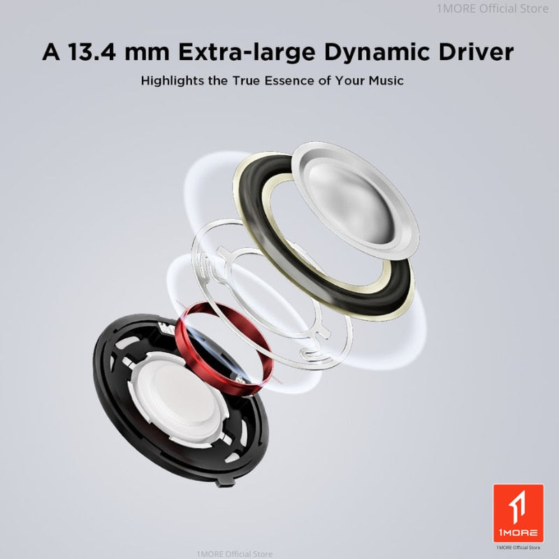 1MORE ComfoBuds Pro ANC Tws Kopfhörer mit aktiver Geräuschunterdrückung Kabelloses Ohrhörer-Headset Bluetooth 5.0 6 Mikrofon 13,4 mm Bass Dynamisch